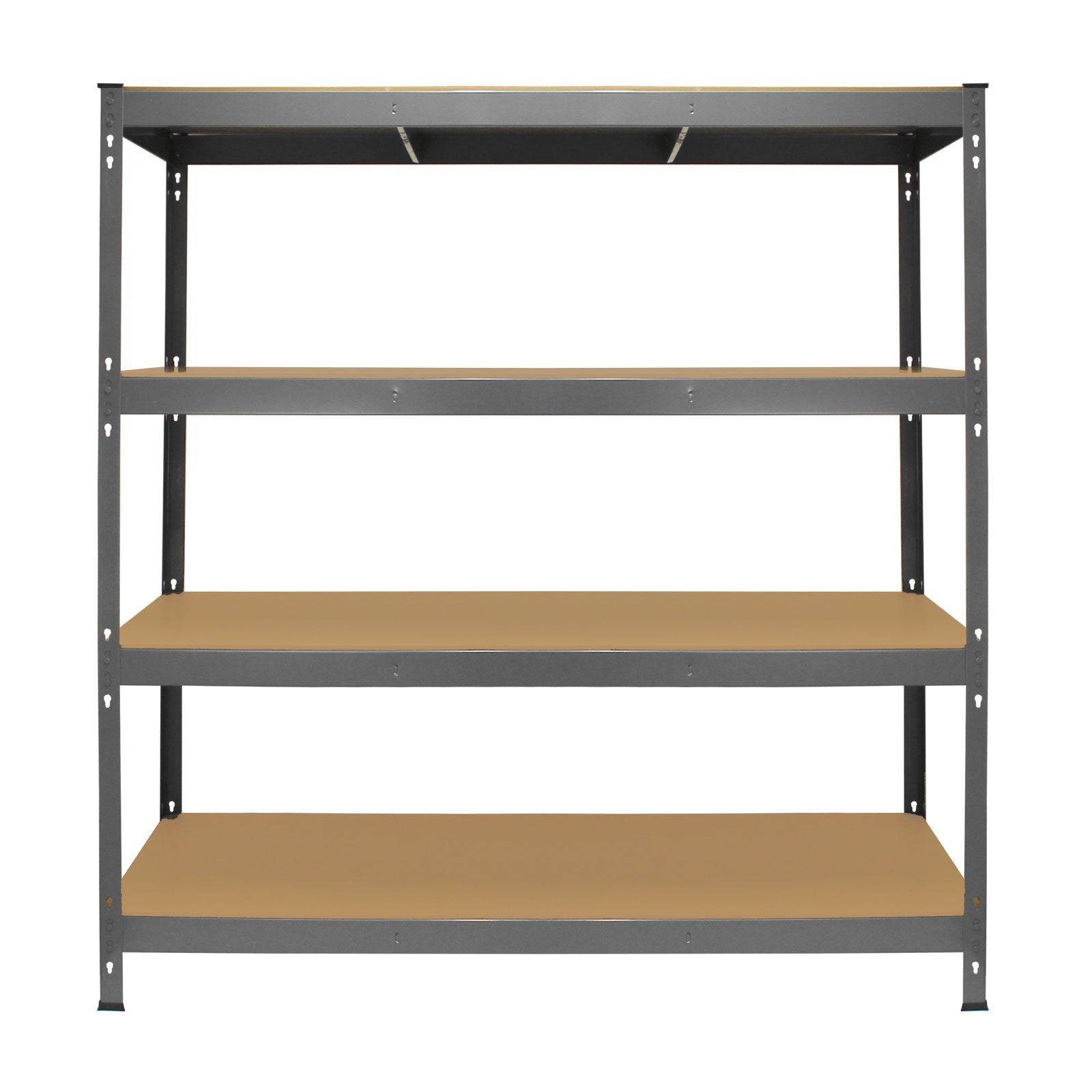 Scaffale in acciaio senza bulloni q-rax grigio largo 160cm per magazzino e box