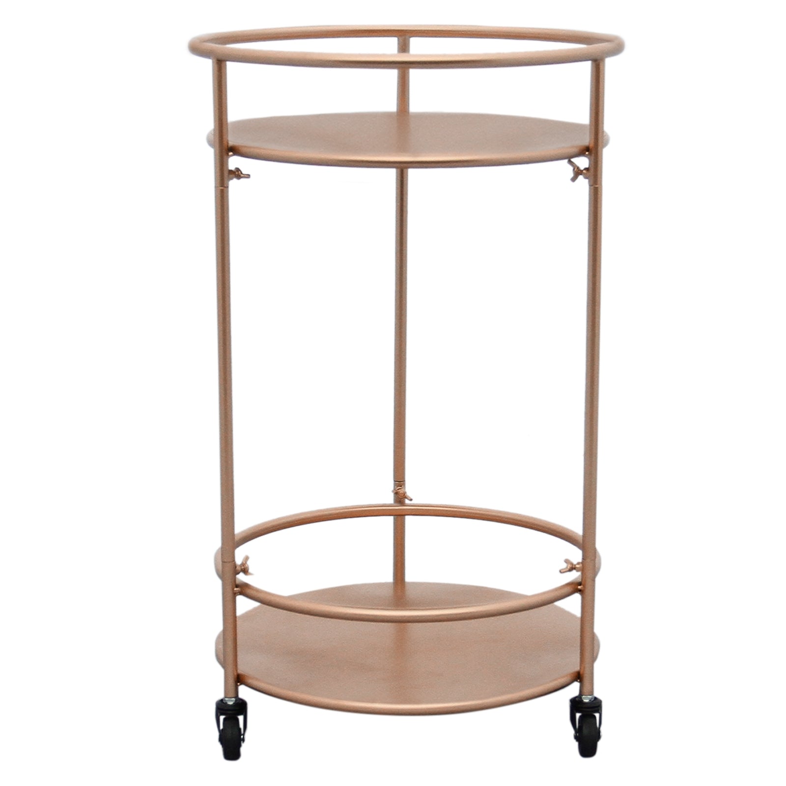Carrello porta bevande da bar trolley da cocktail per salotto bar ristoranti telaio in ferro finitura in colori metallici dorati - piccolo - oro rosat