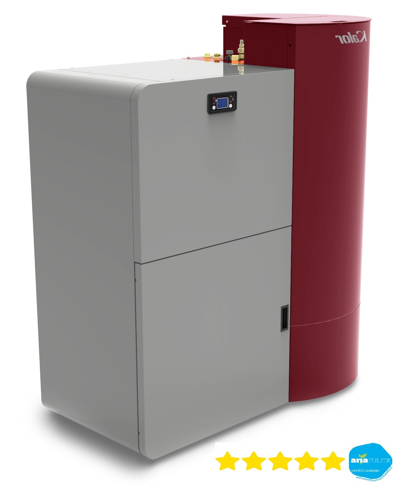 Caldaia a pellet kalor skill boiler 35 kw autopulente wi-fi optional