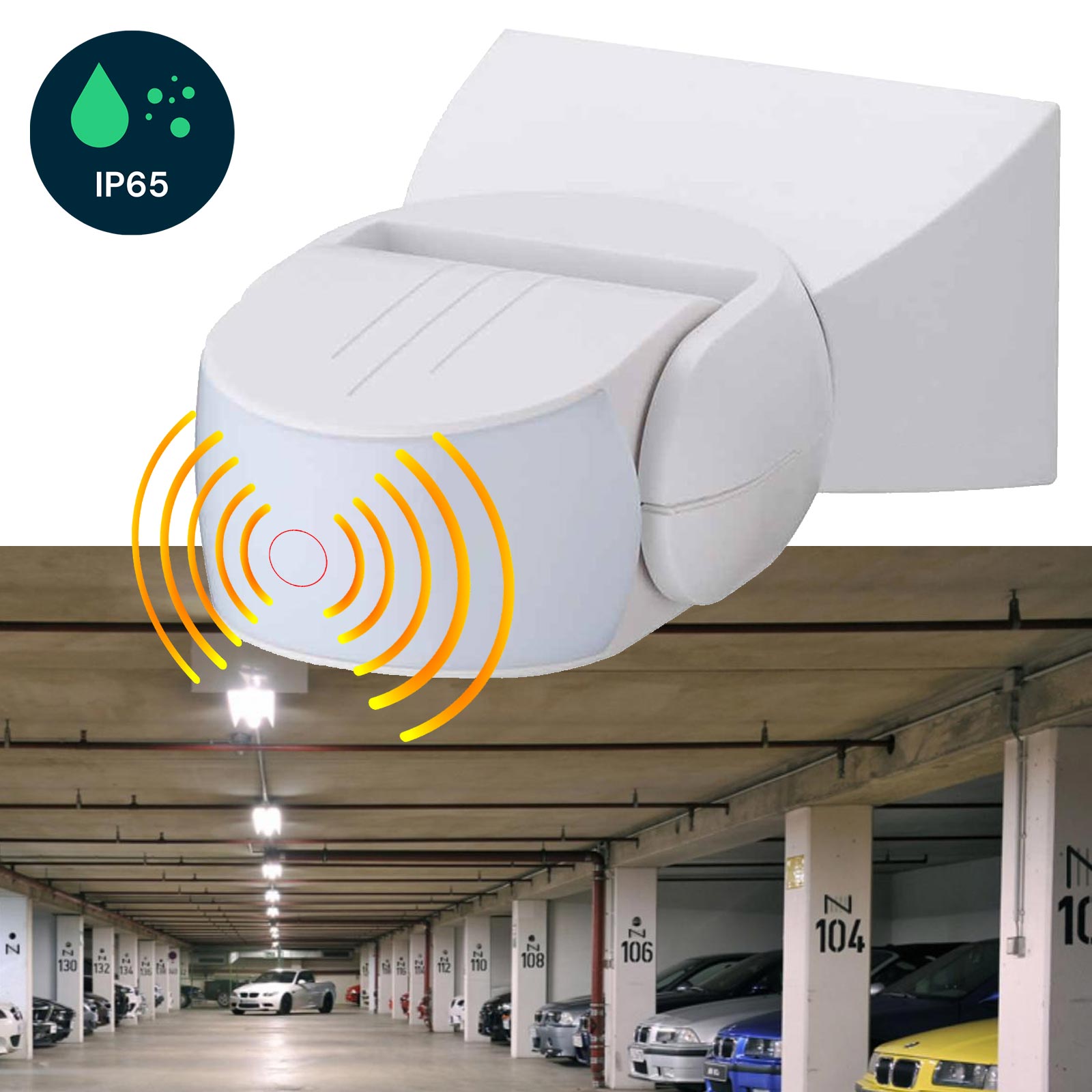 Charlie sensore rilevatore movimento microonde per esterno ip65 180 gradi distanza 5-15 metri accensione lampade porte automatiche 230v