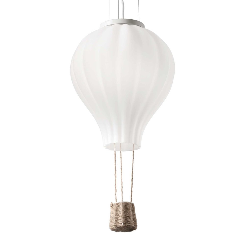 Sospensione moderna dream corda bianco 1 luce e27 d42cm