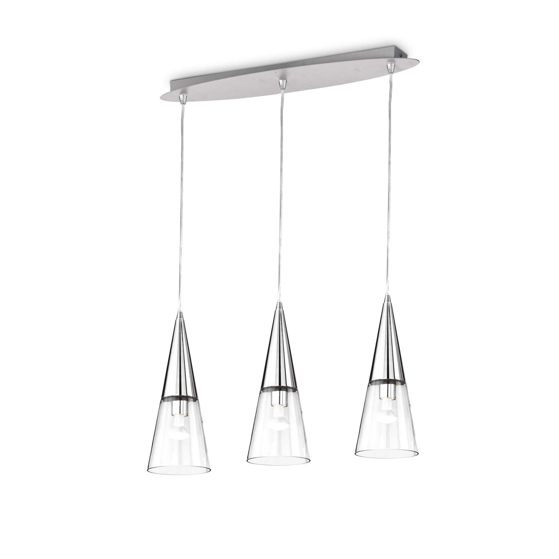 Lampada sospesa cono sp3 - l600 x h640-1300 x p150mm