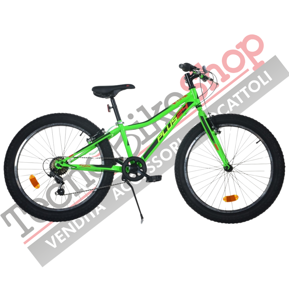 Bicicletta bambino aurelia mtb fat 420 plus sport dino bikes - 24 pollici 6 velocit colore verde