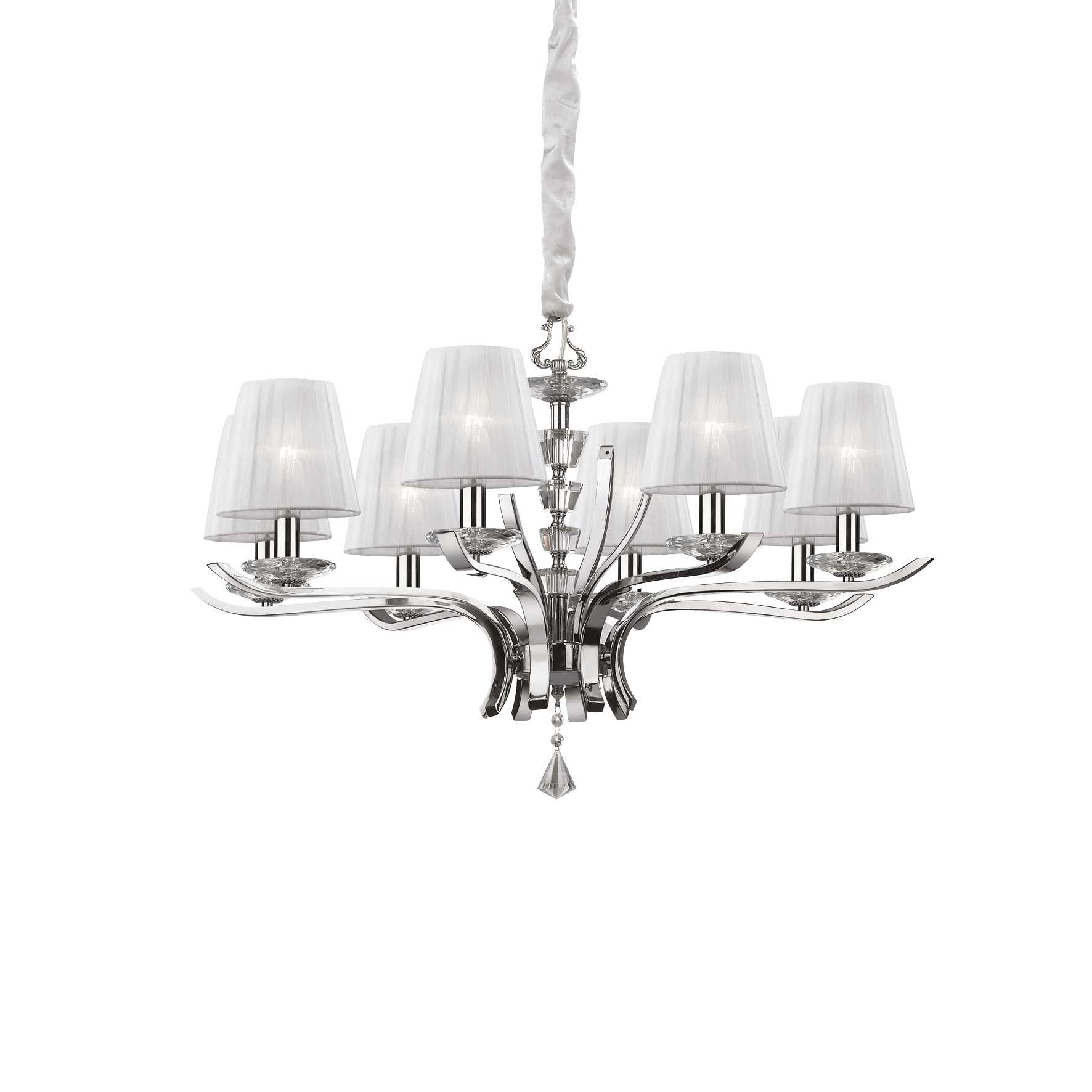 Lampada a sospensione bianco d 760 x h min 640 - max 1500 mm