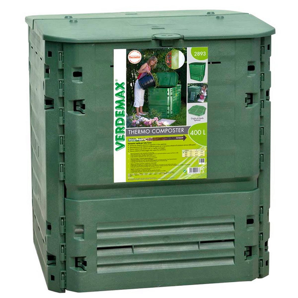 Compostiera 400 lt composter thermo-king 74 x 74 x 84 cm
