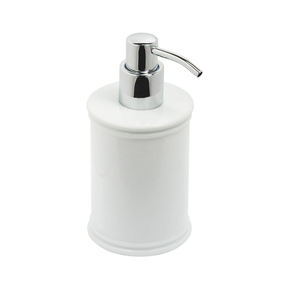 Dispenser sapone bagno in porcellana bianca da appoggio impero metaform