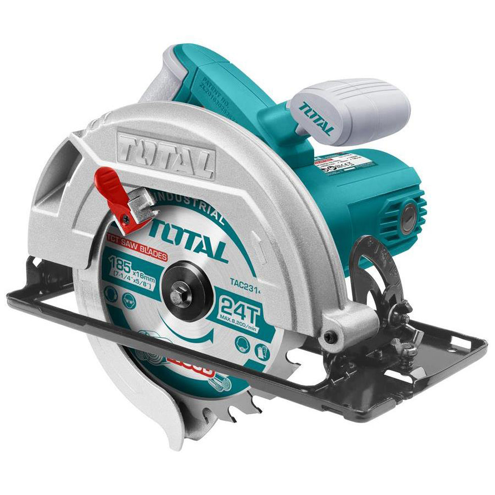 Sega circolare elettrica 1400w seghe troncatrice 185mm impugnatura ergonomica total totts1141856