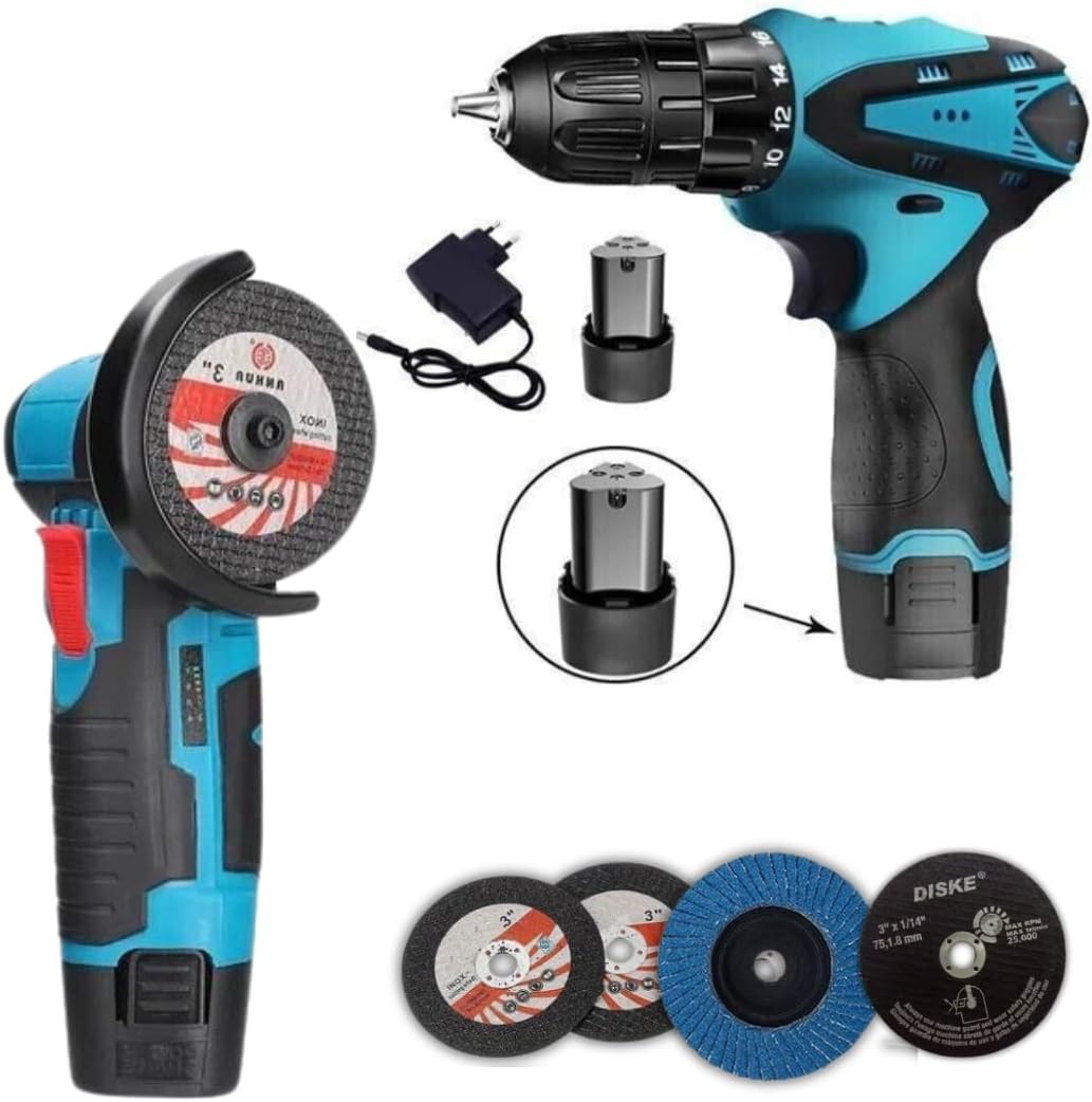 Trapano avvitatore a batteria, mini smerigliatrice angolare taglierina elettrica