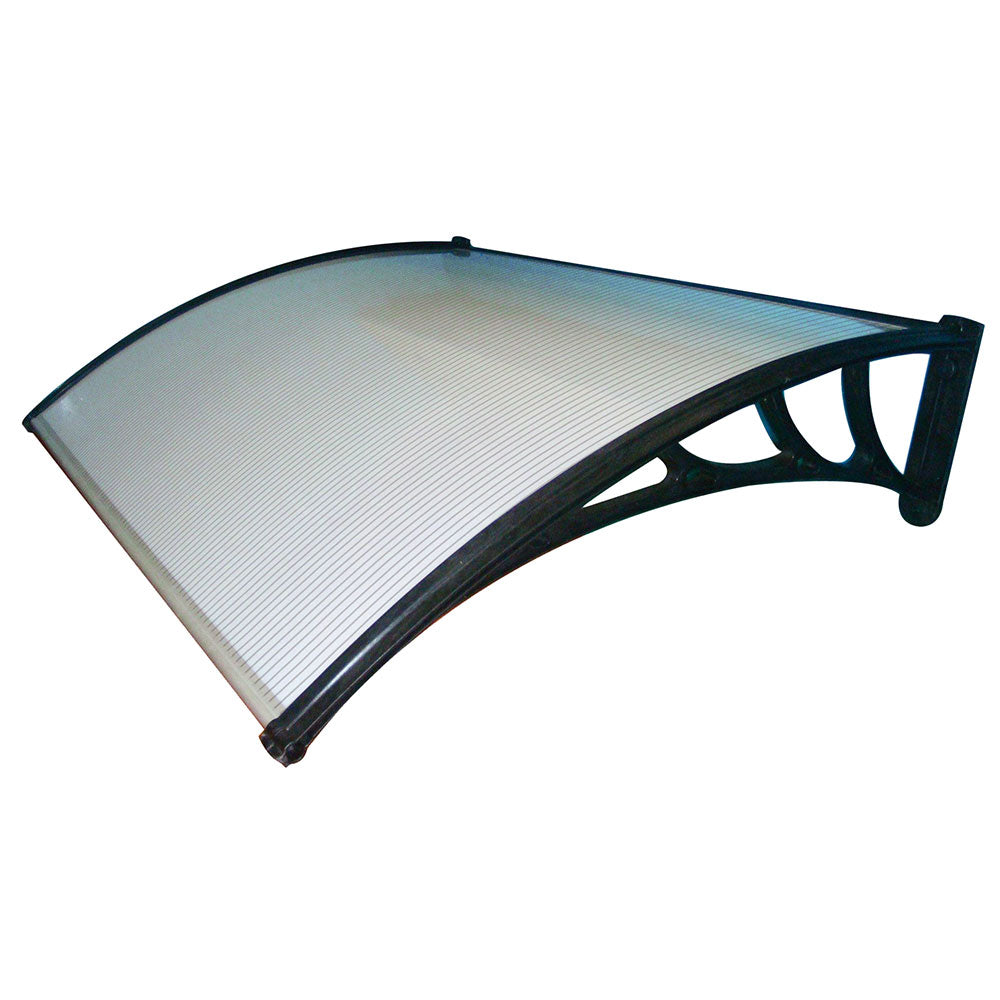 Pensiline tettoia da esterno compatta alveolare trasparente oscurante formato: 100 x 80 cm, colore: compatta trasparente
