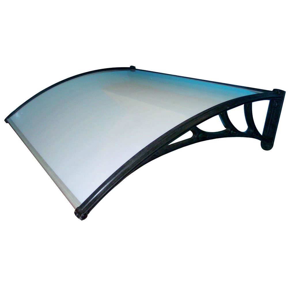 Pensiline tettoia da esterno compatta alveolare trasparente oscurante formato: 120 x 100 cm, colore: alveolare trasparente