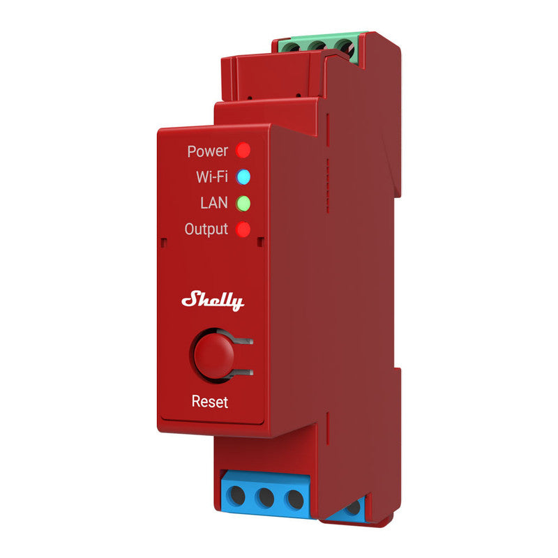 Shelly pro 1pm rel montabile su guida din 1 canale wi-fi lan e bluetooth automatizzazione luci prese interruttori