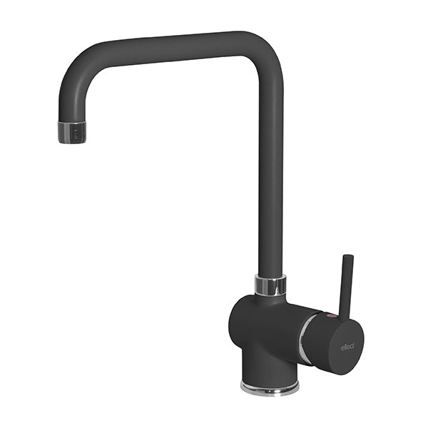 Rubinetto miscelatore cucina elleci senna granitek nero full black mgksen40
