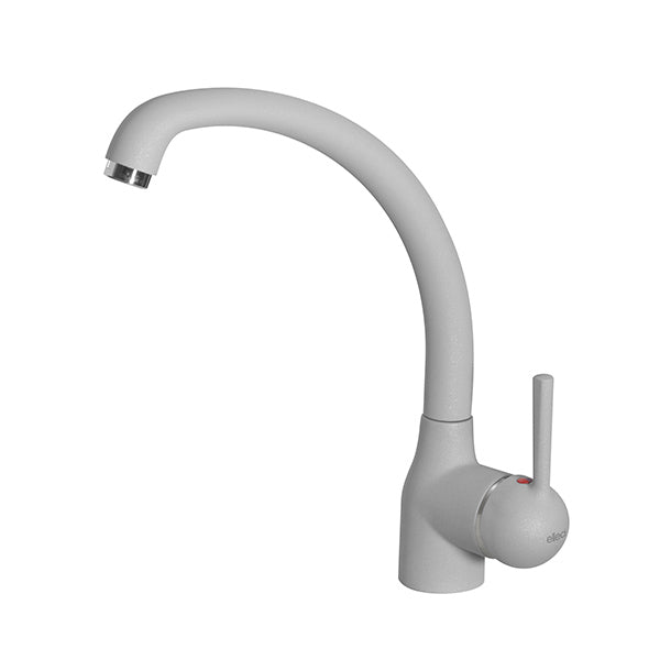 Rubinetto miscelatore cucina elleci po metaltek grigio aluminium mmkpo79