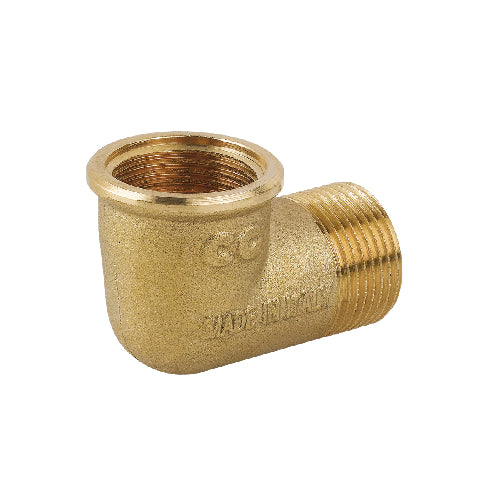 Gomito mf in ottone giallo 2caval