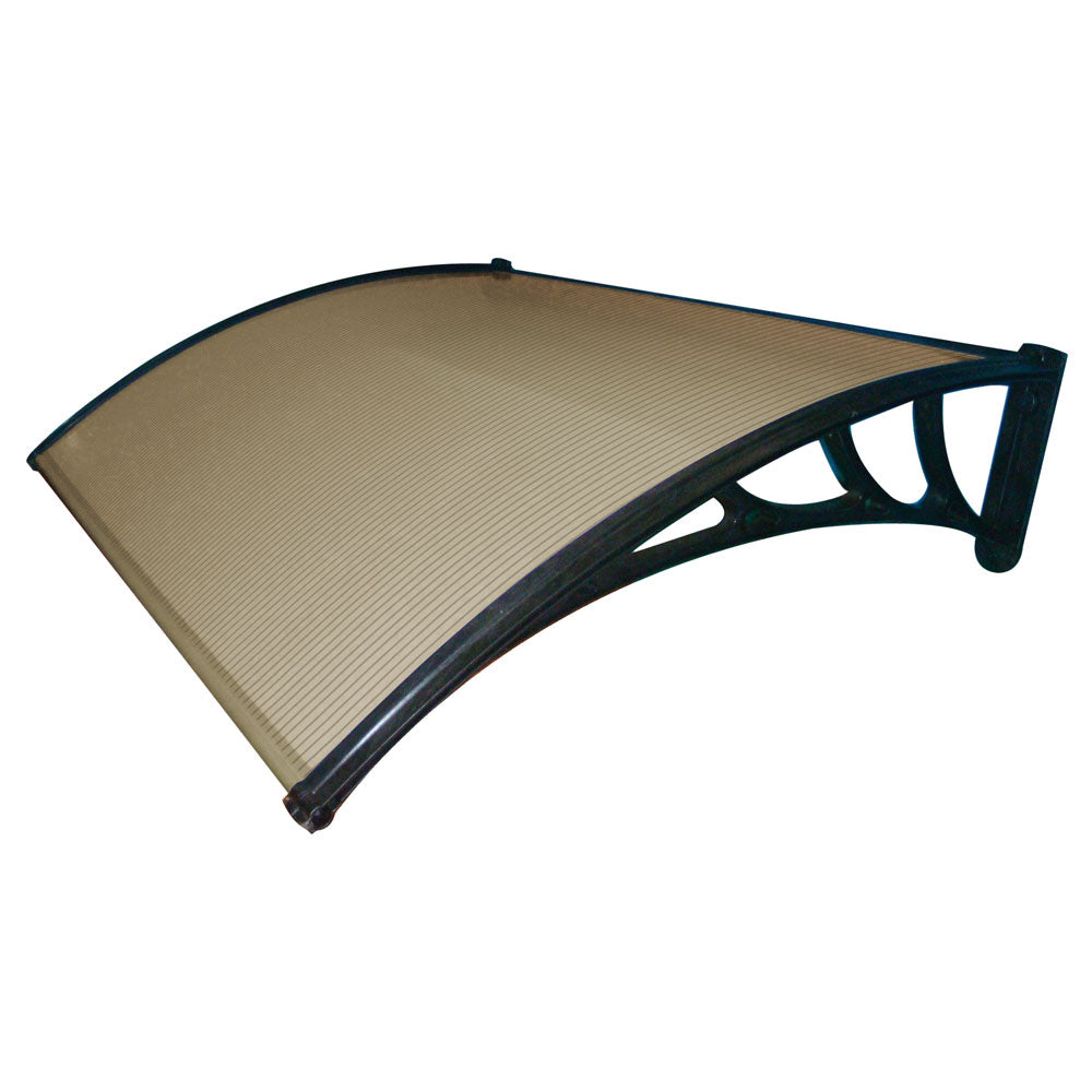 Pensiline tettoia da esterno compatta alveolare trasparente oscurante formato: 120 x 80 cm, colore: alveolare oscurante