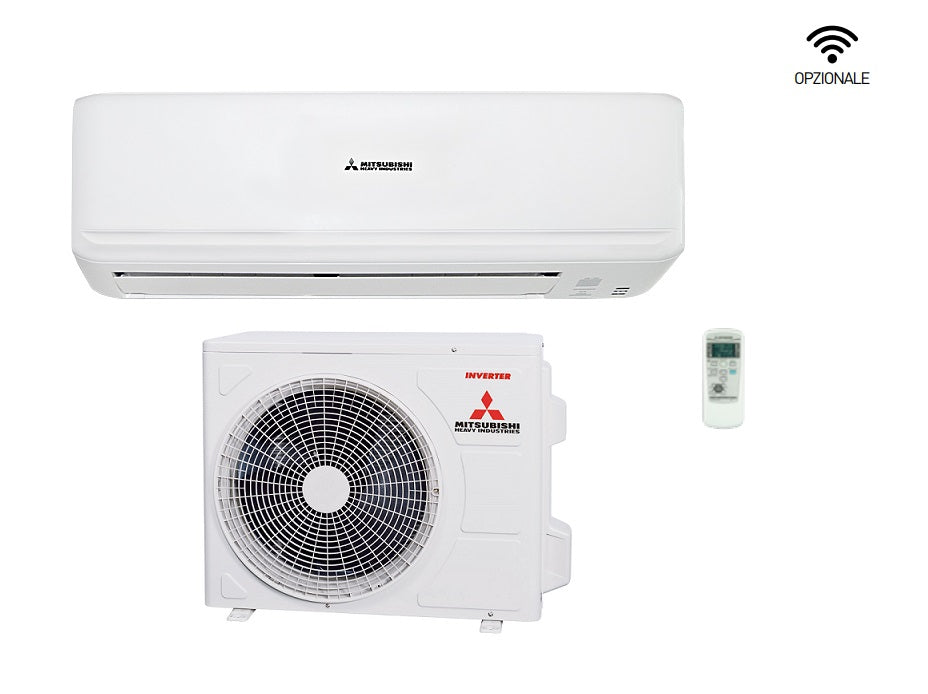 Climatizzatore condizionatore mitsubishi heavy industries inverter serie kireia smart 9000 btu srk25zsp-w r-32 a++ wi-fi optional srk 25 zsp-w