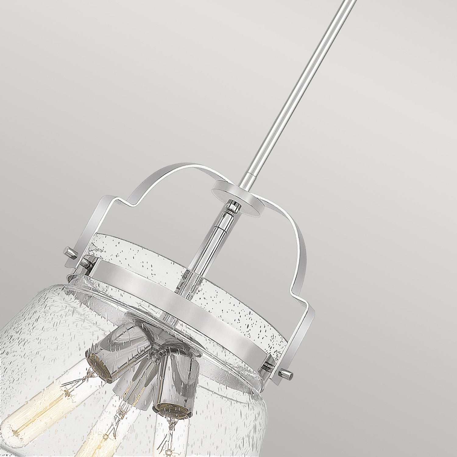 Lampadario contemporaneo wimberley acciaio cromo lucido 3 luci e27