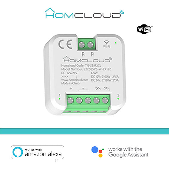 Modulo pulsante rel wi-fi 12/24v 2ch