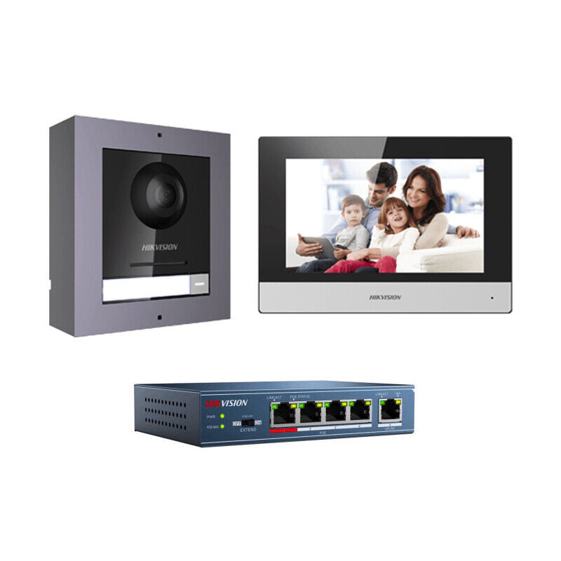 Hikvision ds-kis602 videocitofono intercom ip monofamiliare espandibile app hikconnect