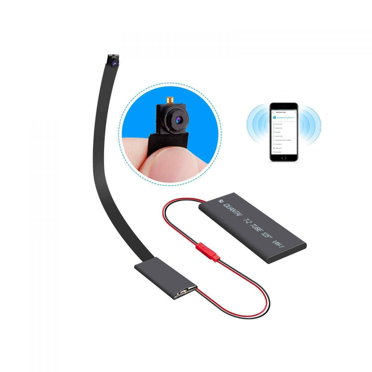 Mini telecamera nascosta spy hd wifi p2p micro camera detector batteria litio registra su micro sd