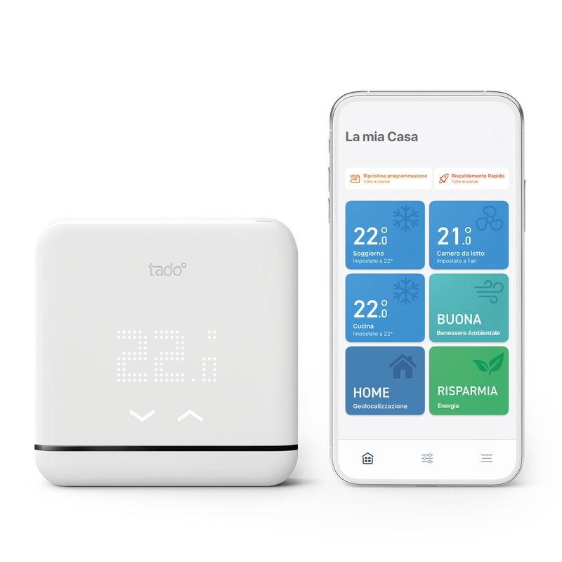 Tado controllo climatizzazione intelligente wifi gestione via app compatibilit google e alexa