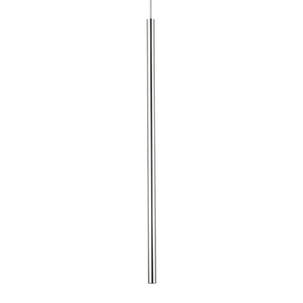 Sospensione round moderna ultrathin metallo cromo led 11,5w 3000k d100