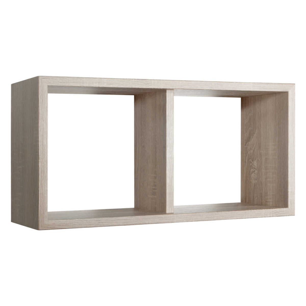 Mensola da muro in legno di design modello morgana maxi, misure 70x35 p23.7 cm. finitura rov. naturale/sagerau - made in italy