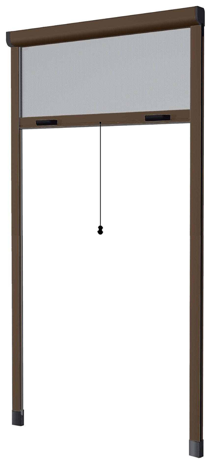 Zanzariera avvolgibile verticale cm 100 x 250 marrone con frizione