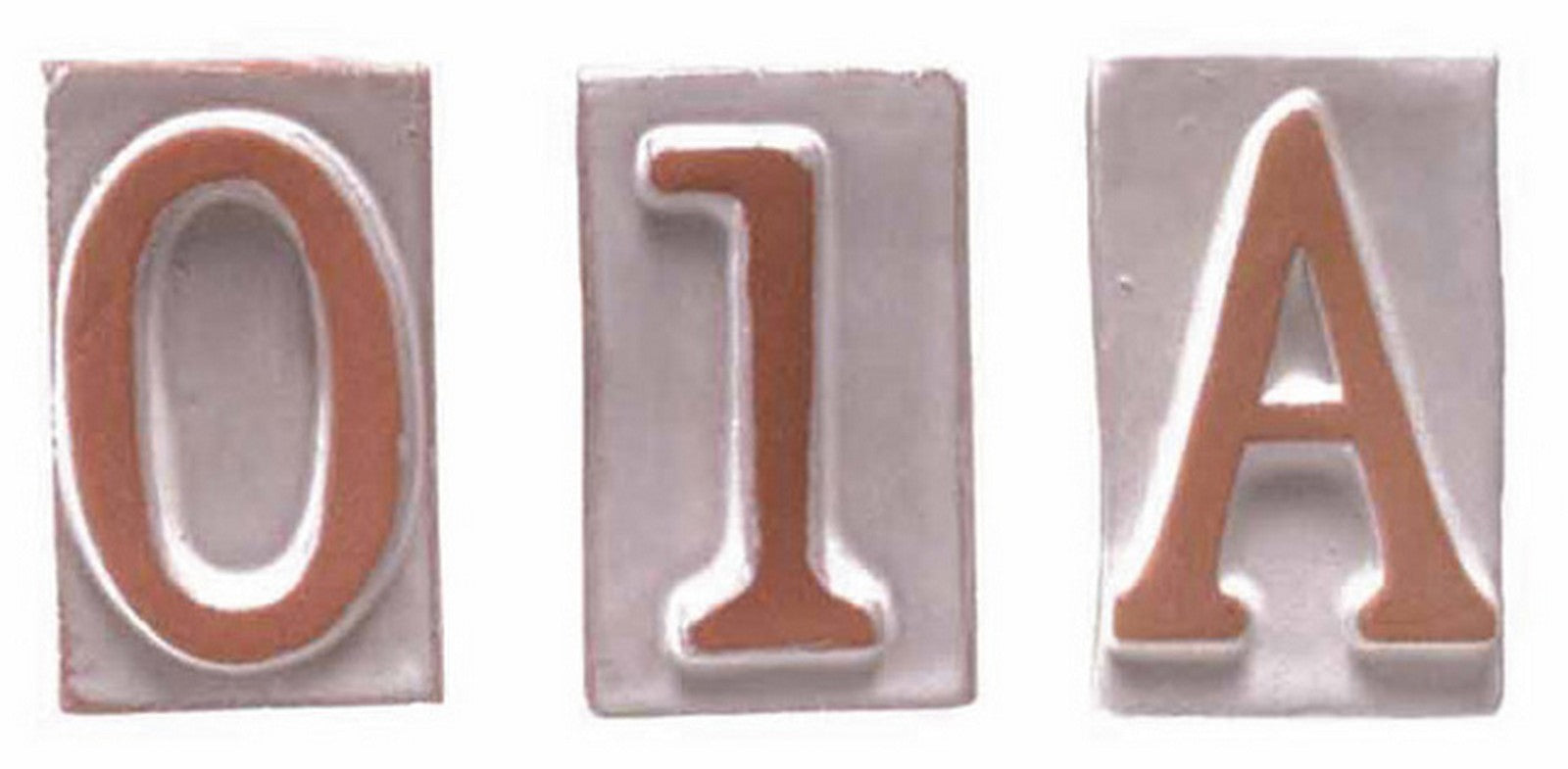 Bl numero civico in terracotta 4 cm.8,5h bl 6,0