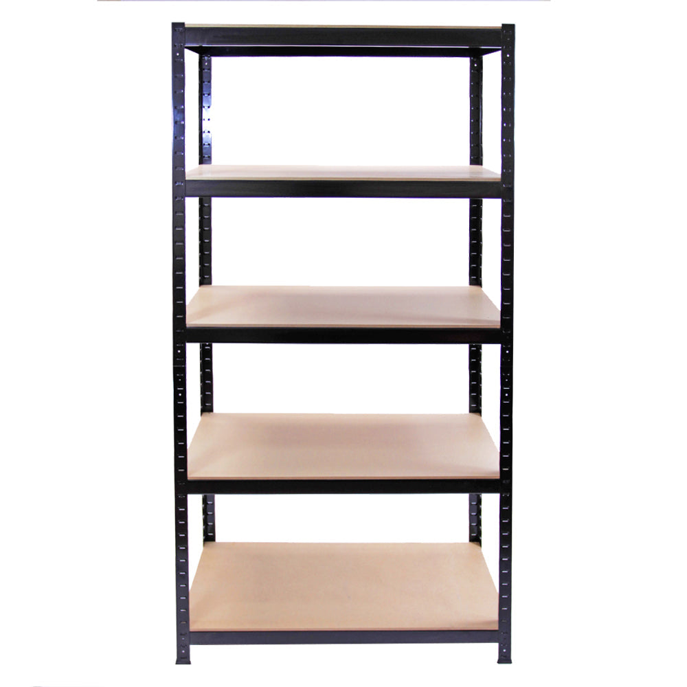 3 scaffali in acciaio senza bulloni t-rax neri larghi 90cm per garage