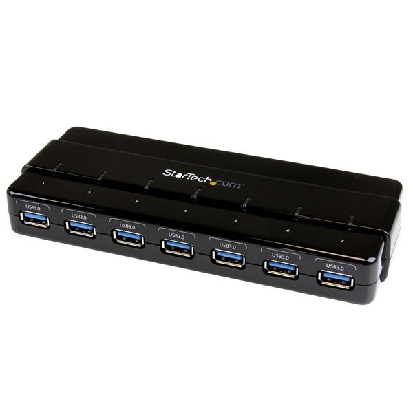 Startech.com hub usb 3.0 a 7 porte alimentato - perno e concentratore usb 3.0 ultra veloce - nero - st7300usb3b