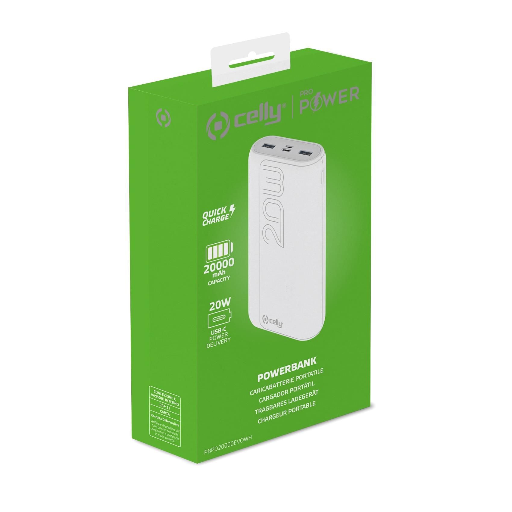 Power bank pd20w 20000 evo white - pbpd20000evowh