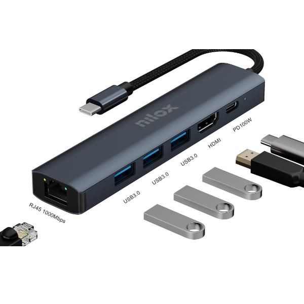 Dock usb-c 6 in 1 - nxdsusbc06