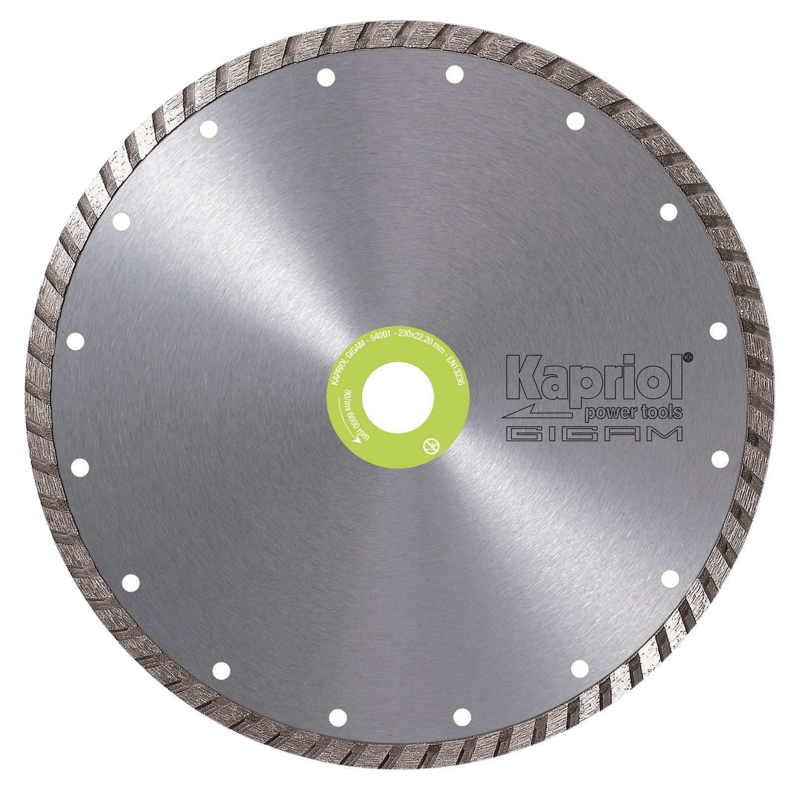 Kapriol disco diamantato corona continua mm 230 granito marmo cemento arma