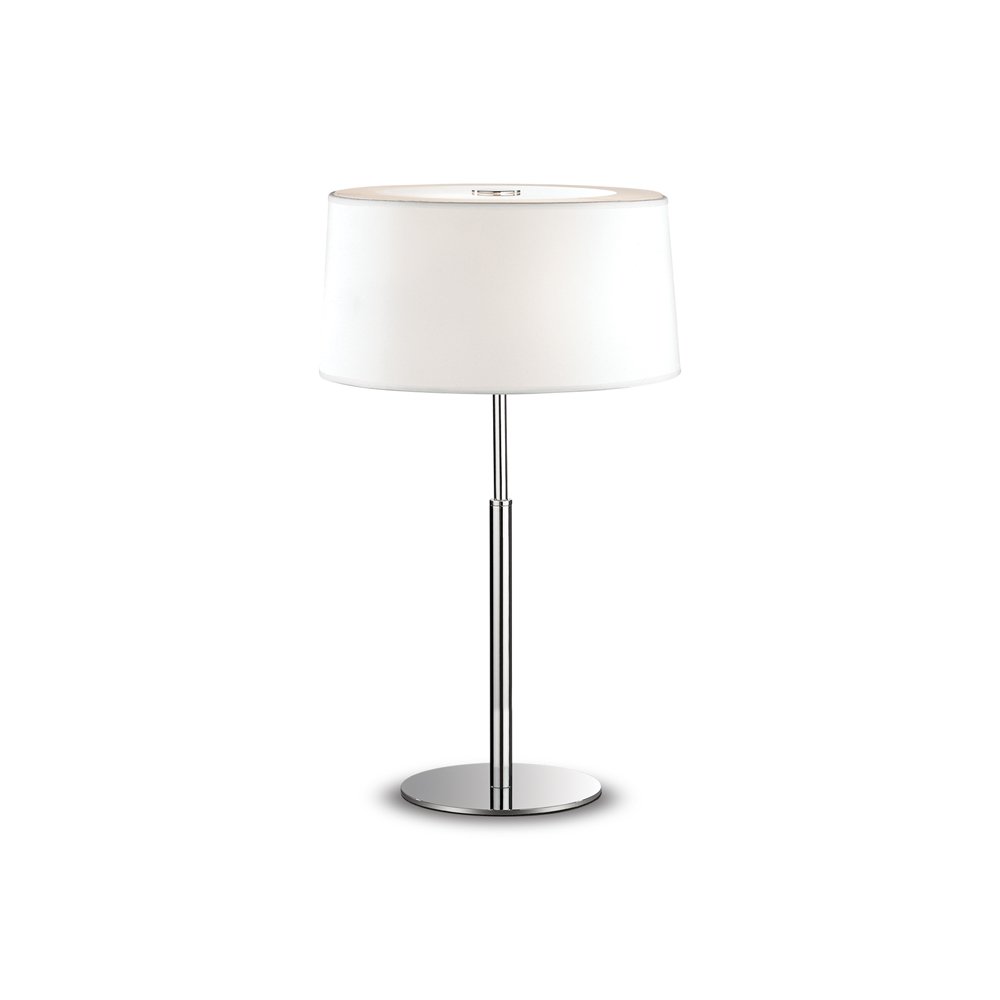 Lampada da scrivania-ufficio moderna hilton metallo bianco 2 luci e14