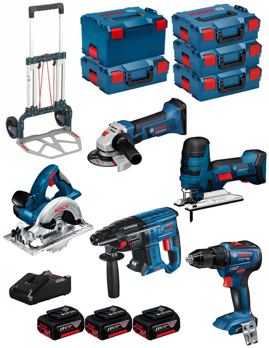 Bosch professional bosch kit 18v bk501 (gst 18v-lis+gks 18v-li+gbh.. 8435587915904