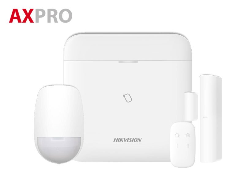 Hikvision ds-pwa96-kit-we kit ax pro antifurto allarme professionale senza fili wfi 96 zone telecomando contatto tri-x wireless 868 mhz