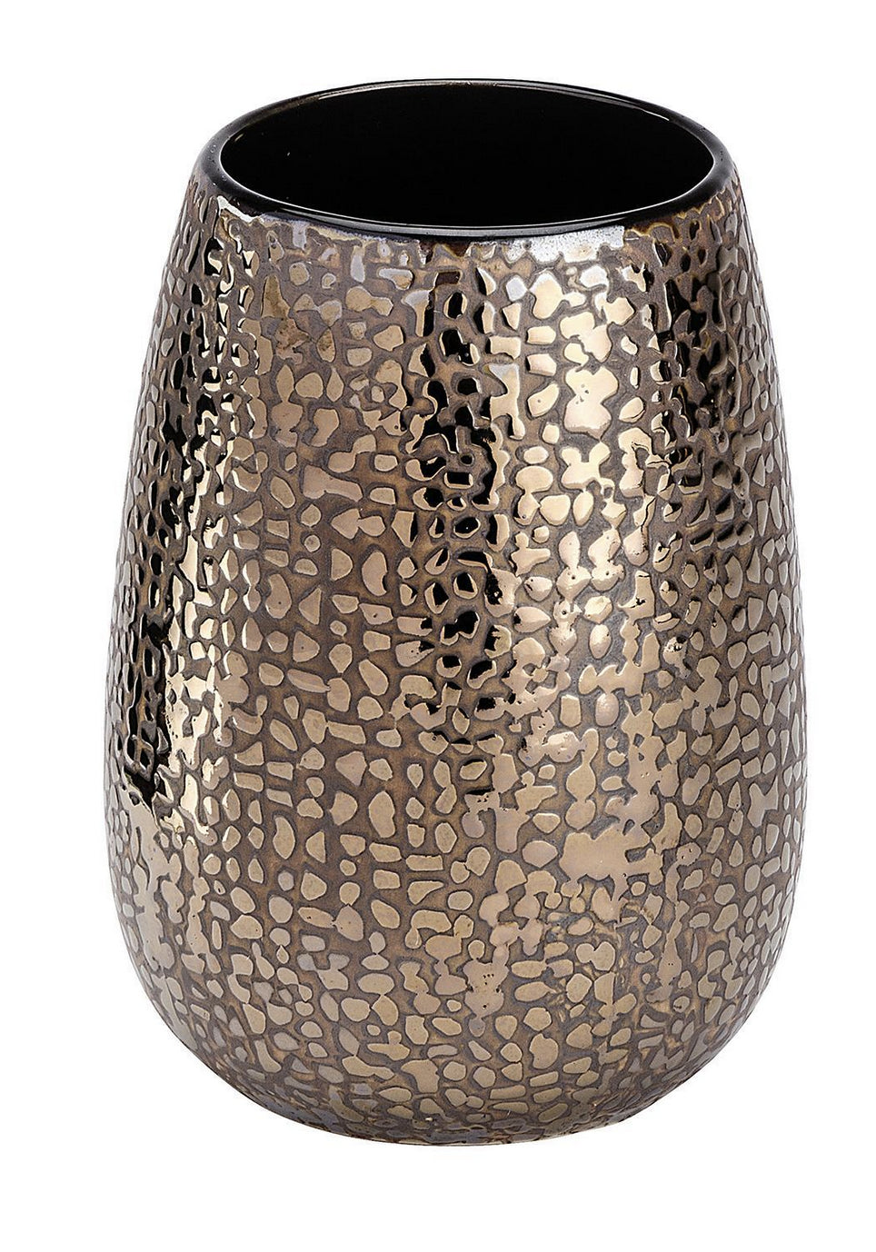 Bicchiere porta spazzolini marrakesh in ceramica marrone