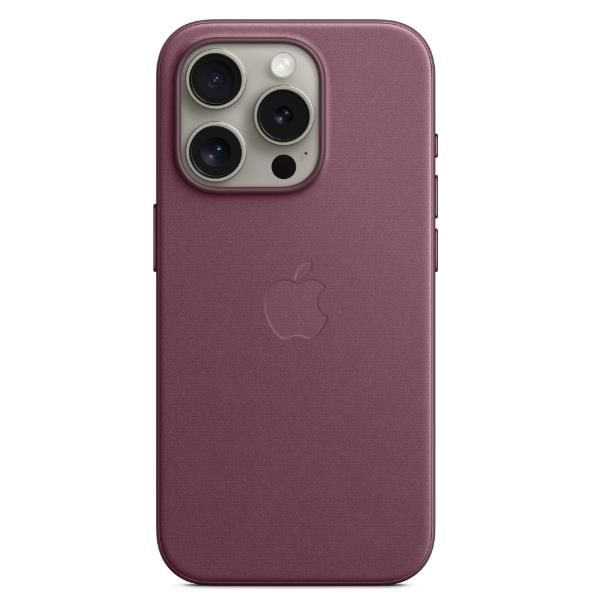 Iphone 15 pro finewoven case with magsafe - mulberry - mt4l3zm/a