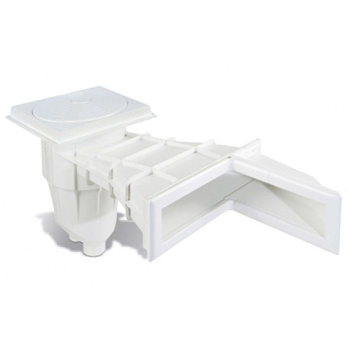Skimmer sfioratore ad angolo sinistro aqua in abs per piscina in cemento senza liner pvc