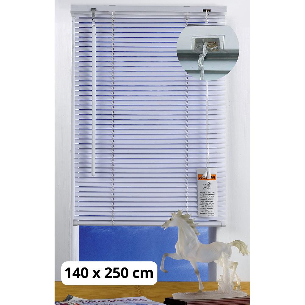 Tenda veneziana a nastro da 25 mm colore bianco 140x250 cm