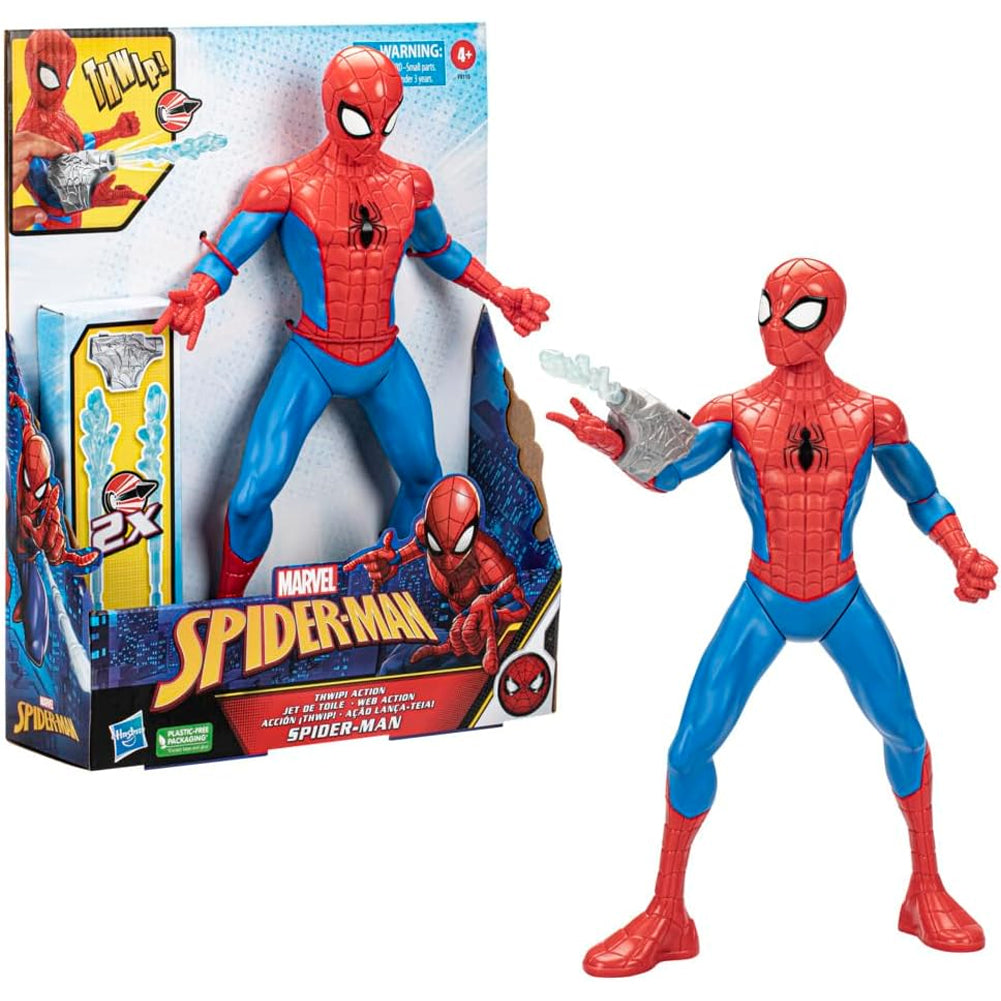 Spider-man marvel thwip action figure con web blaster personaggio idea regalo