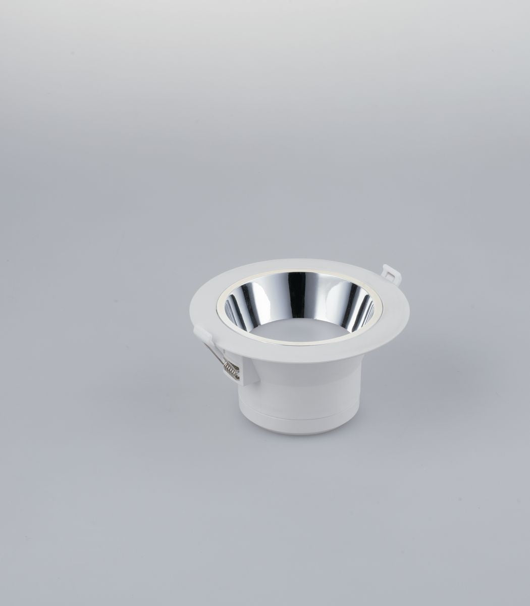 Faretto incasso led controsoffitto mack bianco/cromo 15w 1500lm 4000k 15x8 1cm