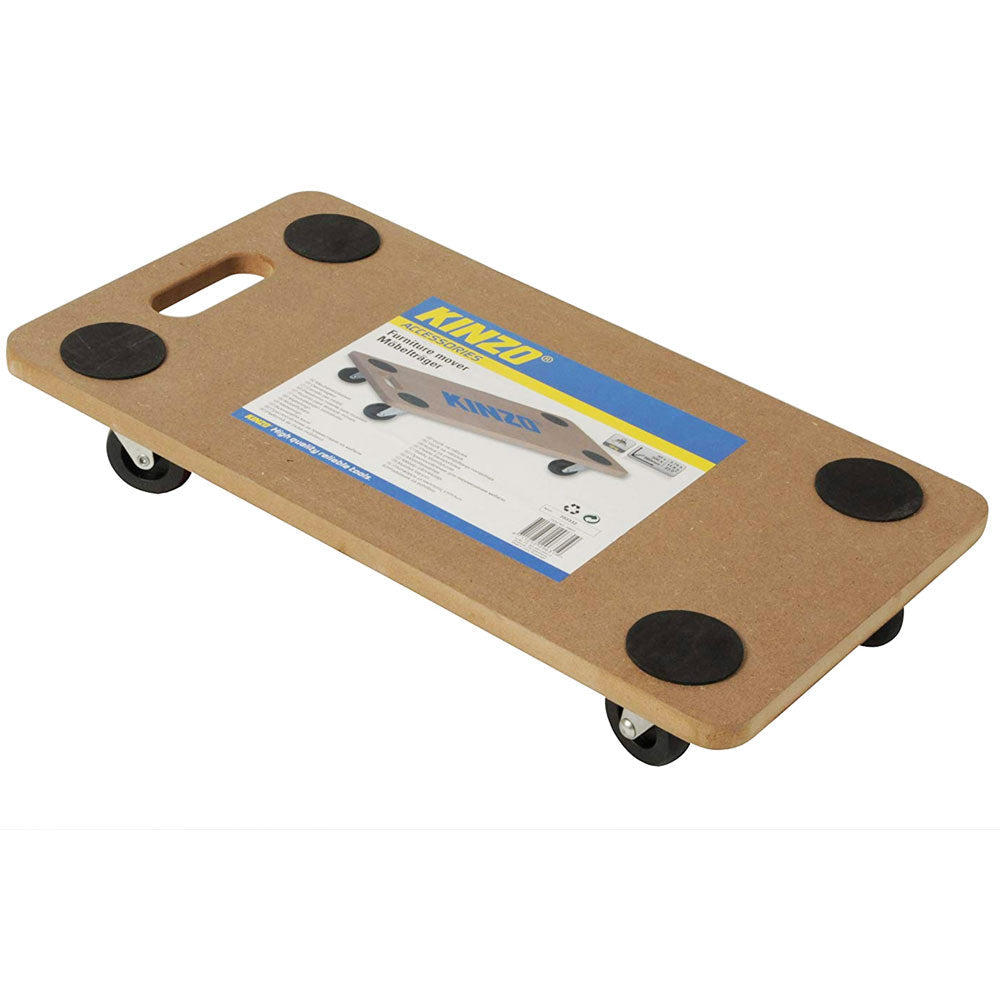 Carrello pedana con ruote sposta carichi mobili in legno carico max 150kg kinzo