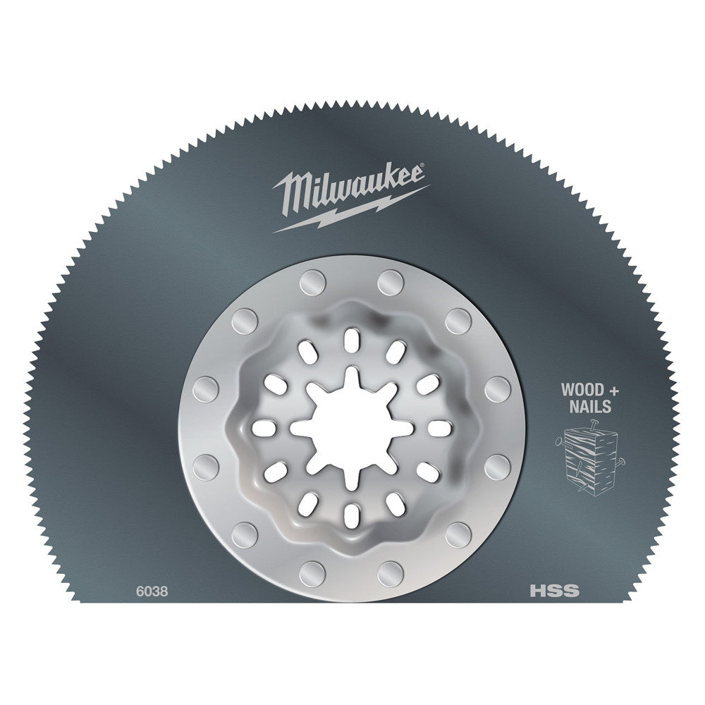 Lama segmentata larghezza 85mm lunghezza 20mm per taglio legno con chiodi, metallo e plastica-
