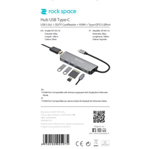 Rock - hub usb c - usb 3.0 - ot-95116