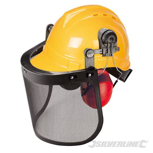 Elmetto con visiera di protezione da giardinaggio silverline da lavoro