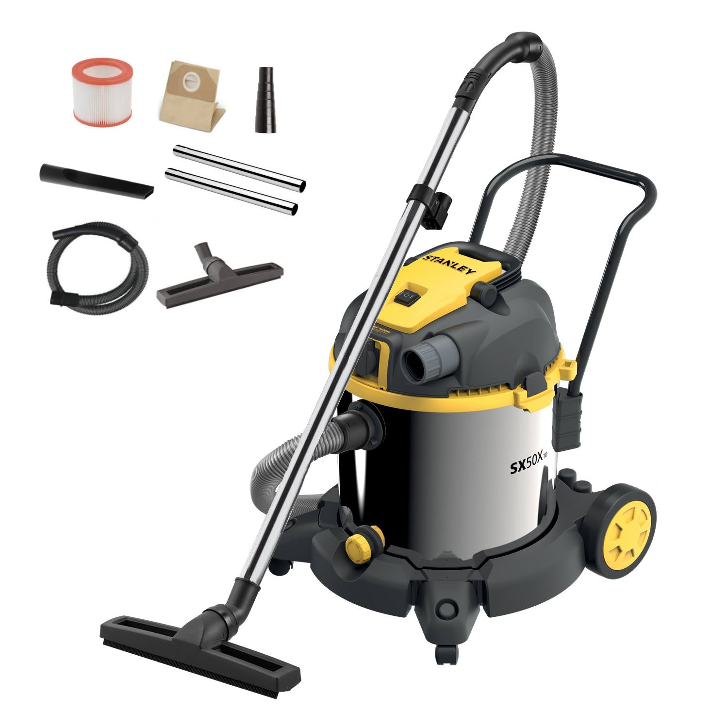 Stanley sxvc50xtde aspiratore solidi e liquidi con presa elettroutensili (1600 w, 50 l)