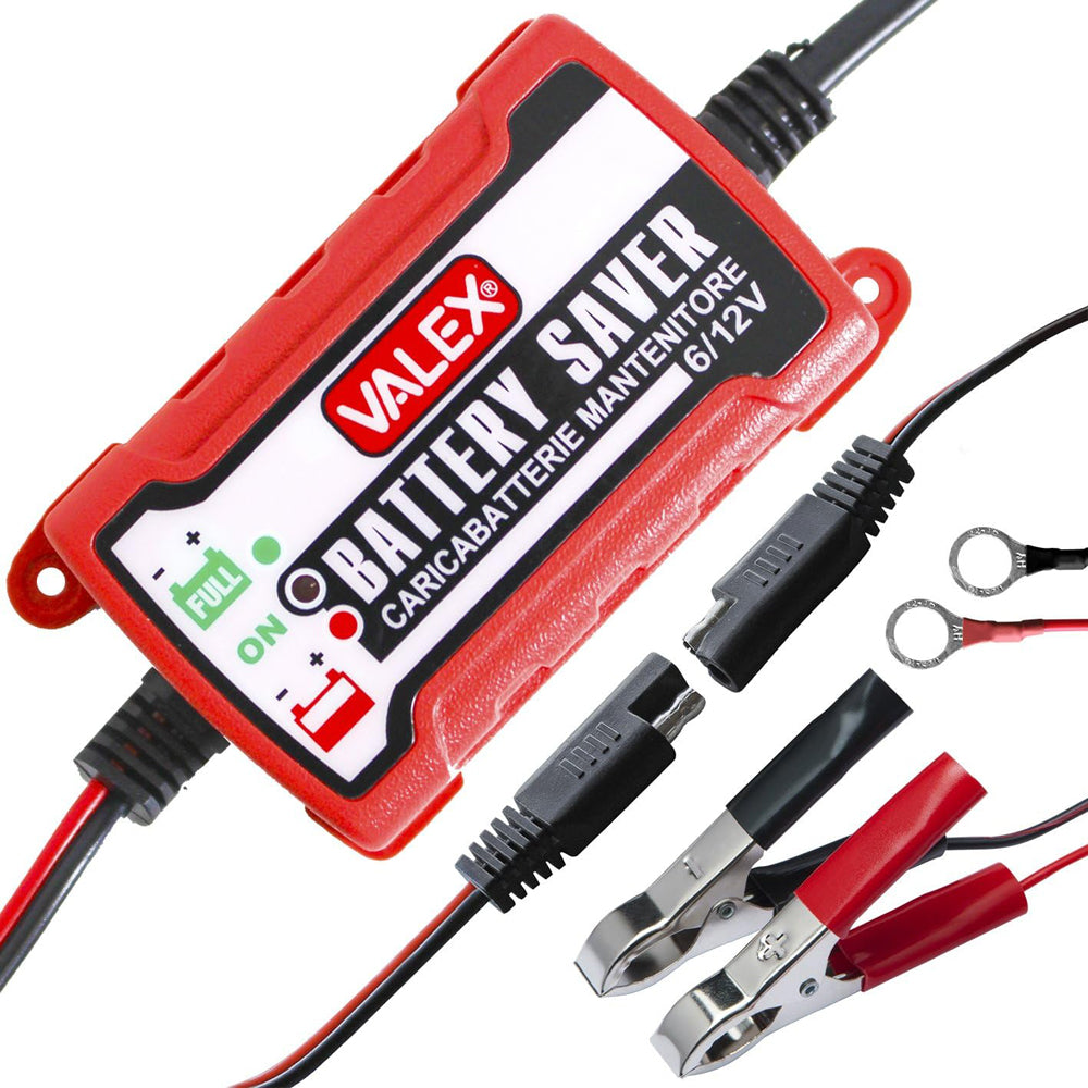 Caricabatteria e mantenitore di carica battery saver batteria litio valex 1851207