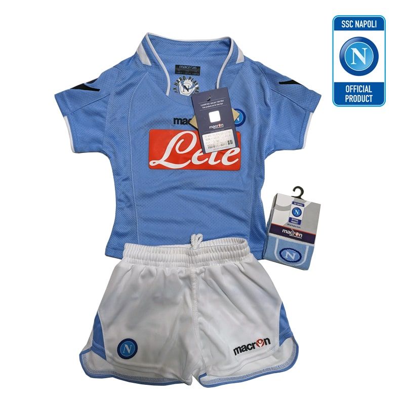 Napoli macron kit infante gara 1 azzurro/bianco (pantaloncino - maglia - calzerotti) 12/24 mesi - napmag1-baby-12/24m